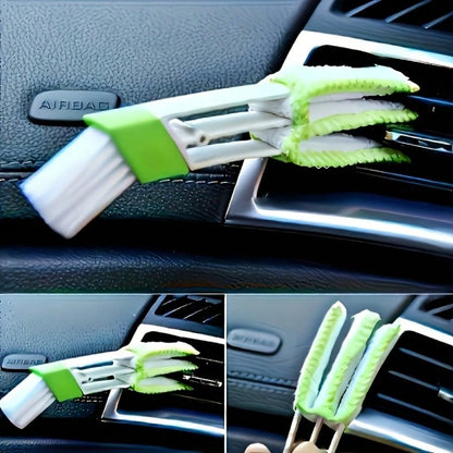 2pcs Car Air Vent Cleaning Brush- Soft Plush Interior Dusting Brush, Car Interior Cleaning Tool, Car Accessories