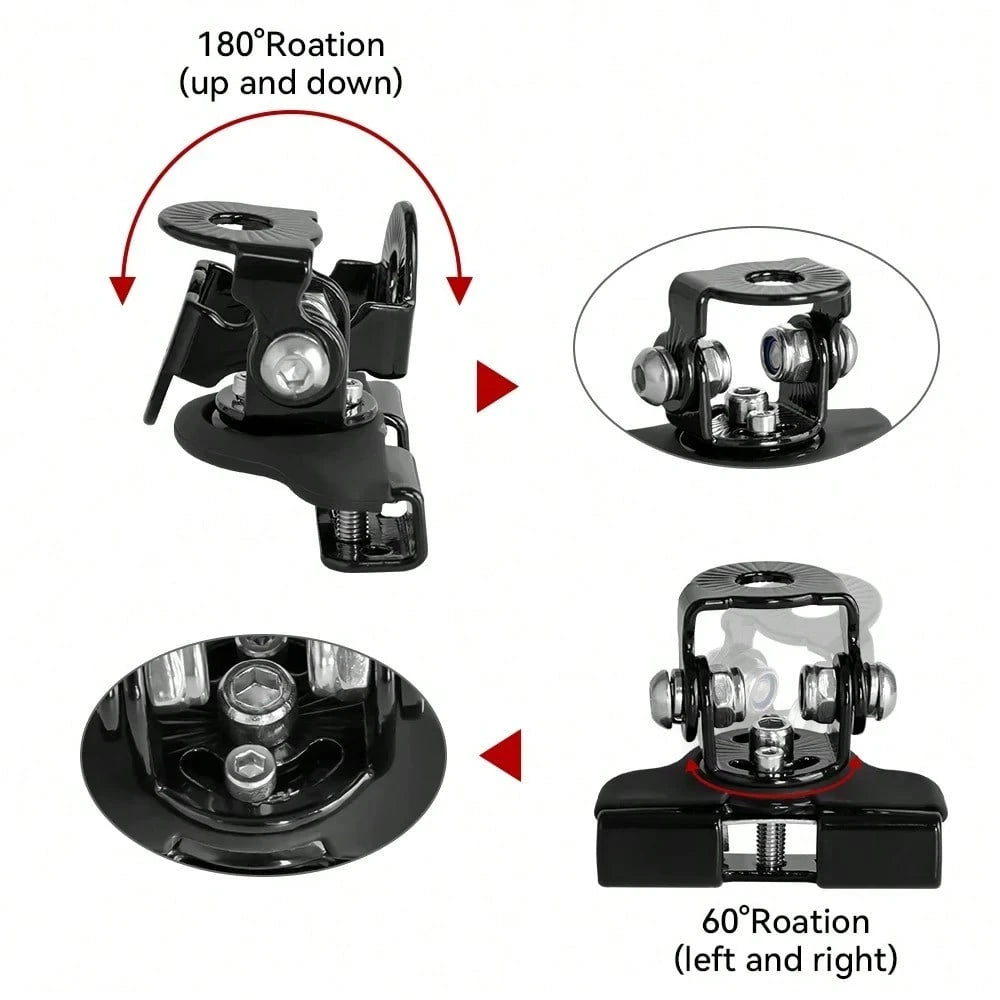 2pcs Car Auto Hood LED Work Light Mount Bracket Holders A-Pillar SUV Cover Light Mounting Clamp Universal