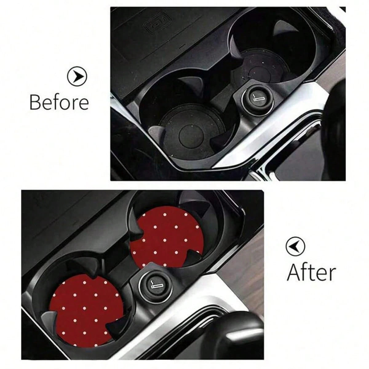 2pcs Car Cup Holder Coasters, Anti-Slip Shockproof Universal Fashion Car Coasters, Insert Interior Accessories, Party Gift