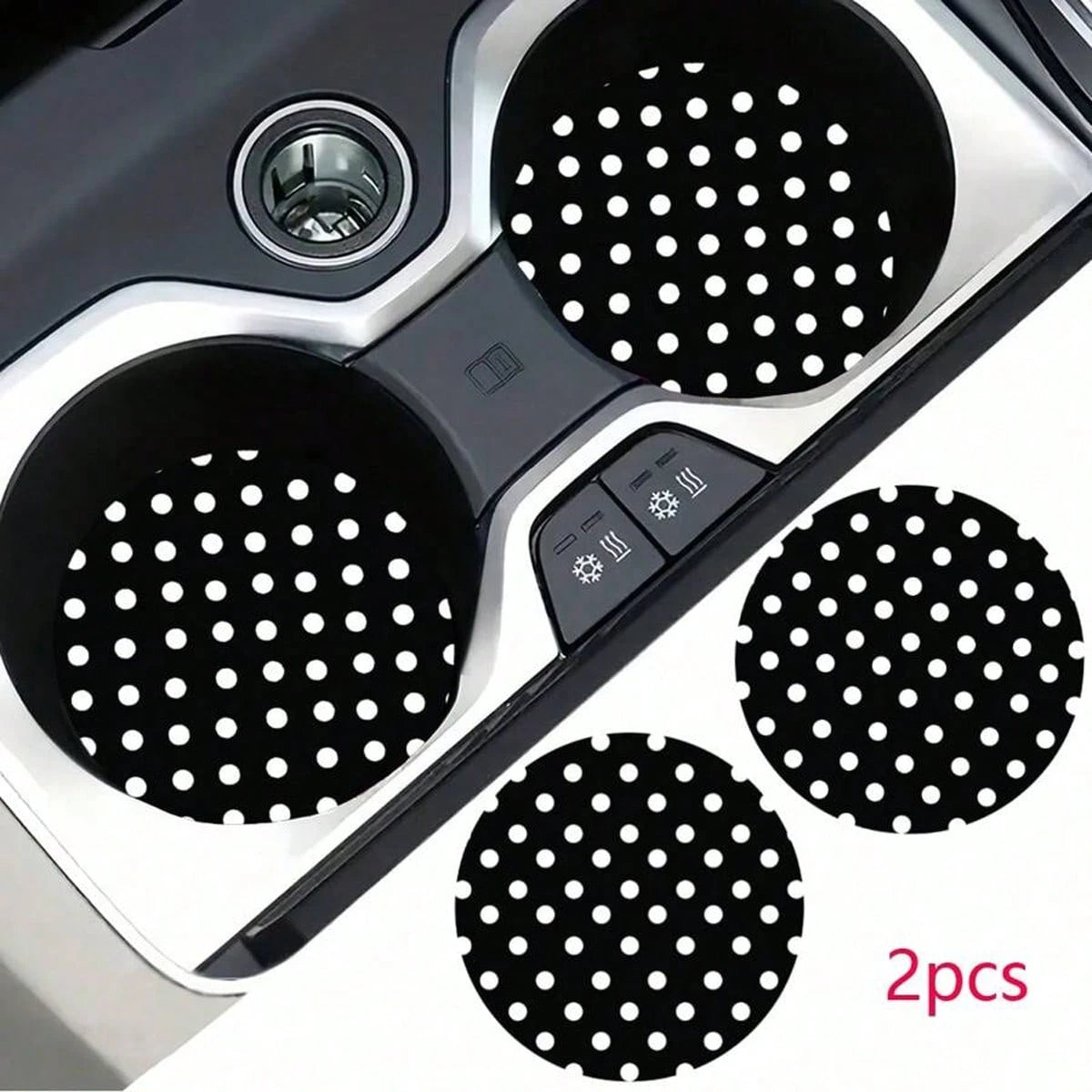 2pcs Car Cup Holder Coasters, Anti-Slip Shockproof Universal Fashion Car Coasters, Insert Interior Accessories, Party Gift