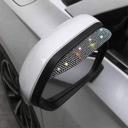 2pcs Car Rearview Mirror Rain Visor, Anti-Rain Anti-Glare Sunshade, Wide Universal Rain Guard, Premium Mirror Decoration