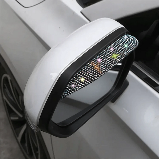 2pcs Car Rearview Mirror Rain Visor, Anti-Rain Anti-Glare Sunshade, Wide Universal Rain Guard, Premium Mirror Decoration
