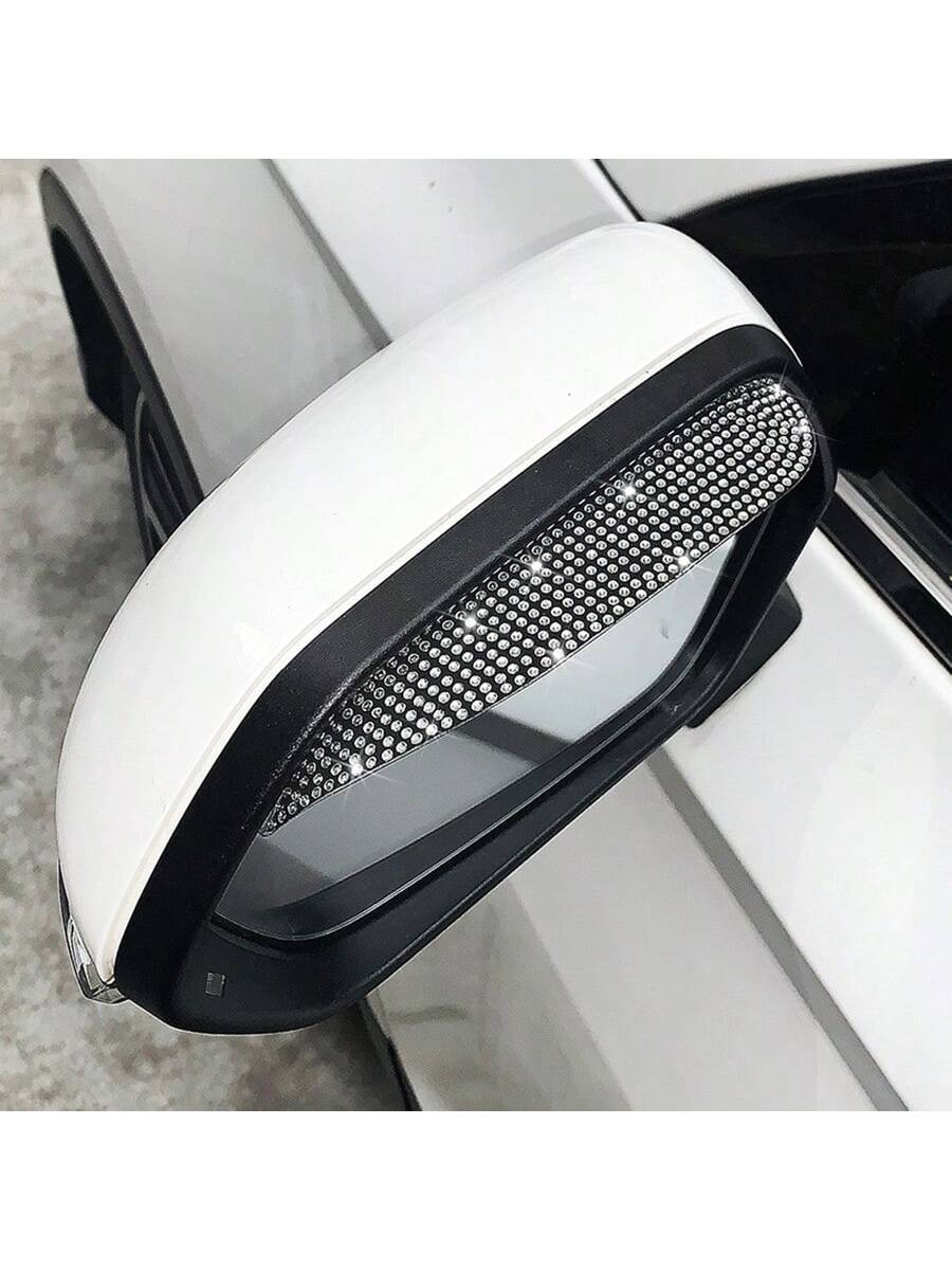 2pcs Car Rearview Mirror Rain Visor, Anti-Rain Anti-Glare Sunshade, Wide Universal Rain Guard, Premium Mirror Decoration
