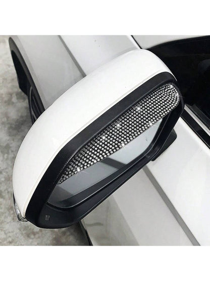 2pcs Car Rearview Mirror Rain Visor, Anti-Rain Anti-Glare Sunshade, Wide Universal Rain Guard, Premium Mirror Decoration
