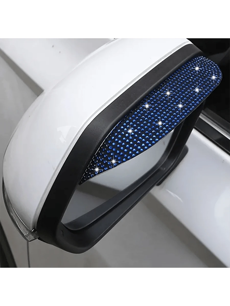 2pcs Car Rearview Mirror Rain Visor, Anti-Rain Anti-Glare Sunshade, Wide Universal Rain Guard, Premium Mirror Decoration