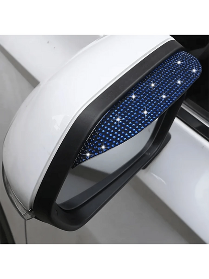 2pcs Car Rearview Mirror Rain Visor, Anti-Rain Anti-Glare Sunshade, Wide Universal Rain Guard, Premium Mirror Decoration