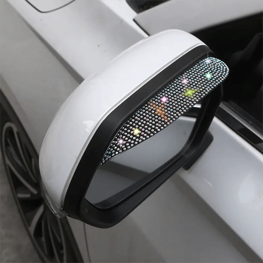 2pcs Car Rearview Mirror Rain Visor, Anti-Rain Anti-Glare Sunshade, Wide Universal Rain Guard, Premium Mirror Decoration