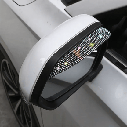 2pcs Car Rearview Mirror Rain Visor, Anti-Rain Anti-Glare Sunshade, Wide Universal Rain Guard, Premium Mirror Decoration