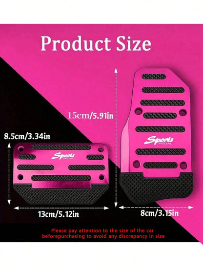 2pcs Car Universal Brake & Accelerator Pedal Set