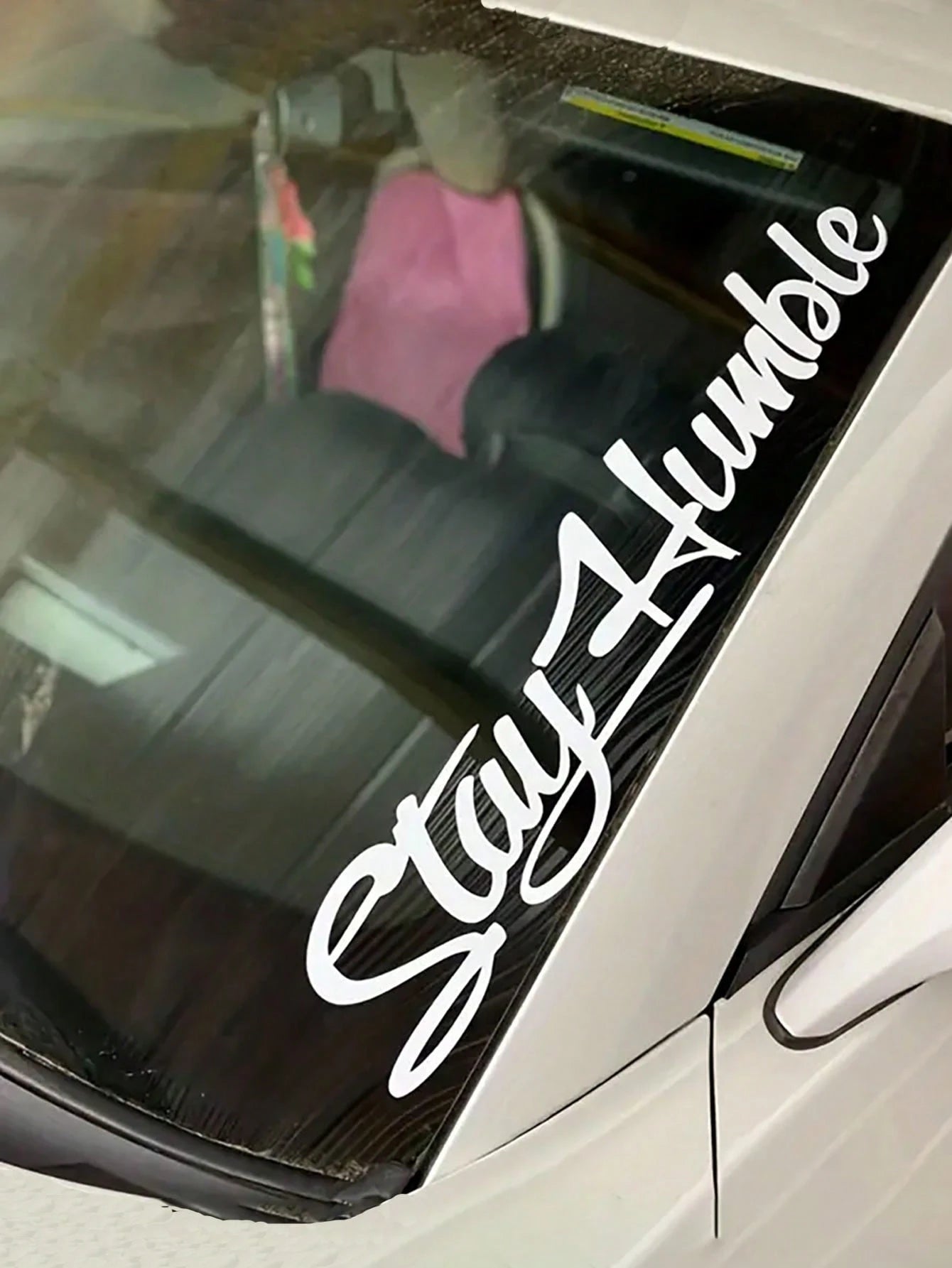 2pcs Custom Text Name Car Exterior Decals, Romantic Love Calligraphy Font Universal Stickers For Men And Women, Matching Style For BMW, Mercedes-Benz, Audi And Other Car Models, Available In White, Bl