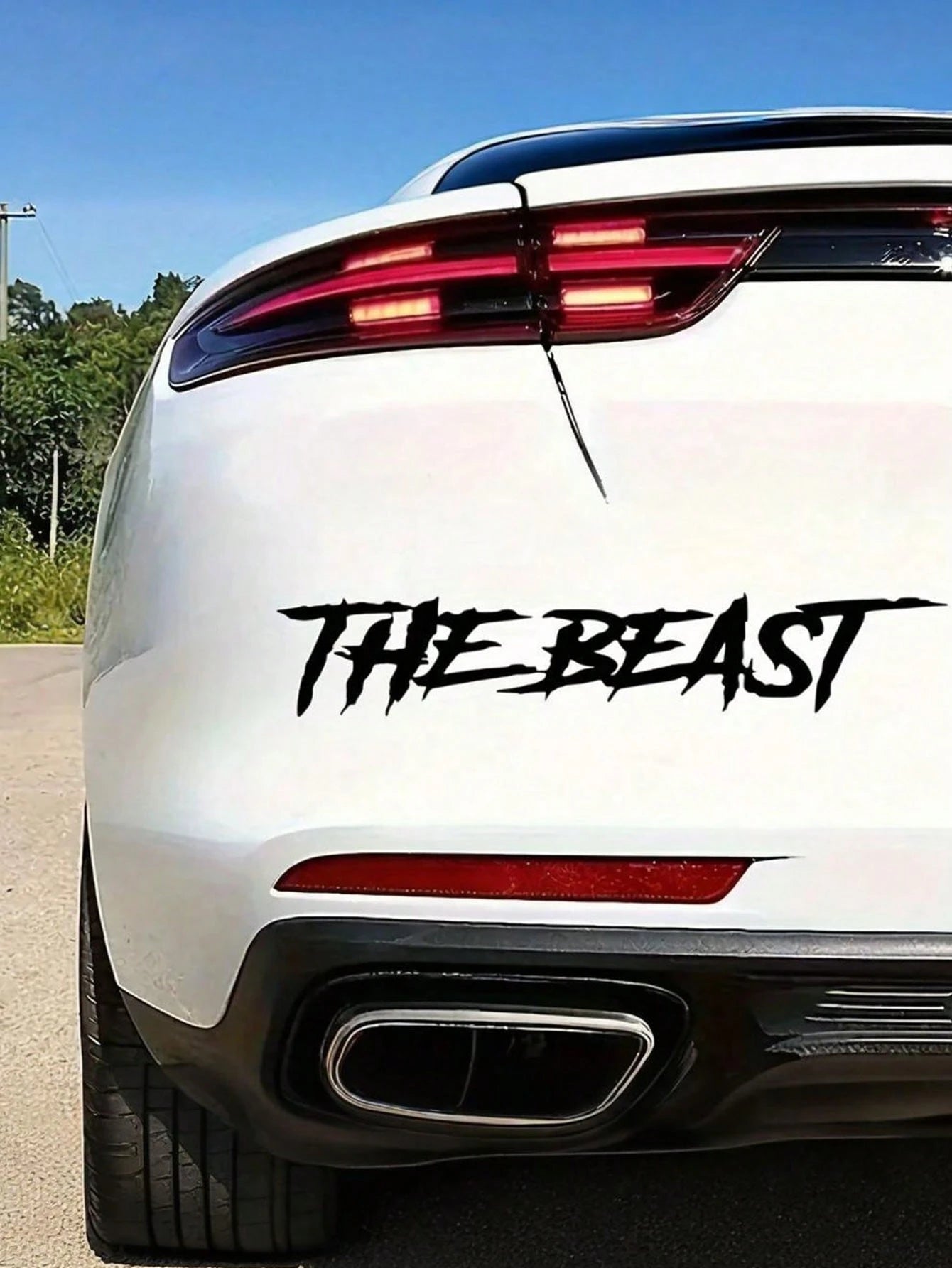 2pcs Custom Text Name Car Exterior Decals, Romantic Love Calligraphy Font Universal Stickers For Men And Women, Matching Style For BMW, Mercedes-Benz, Audi And Other Car Models, Available In White, Bl