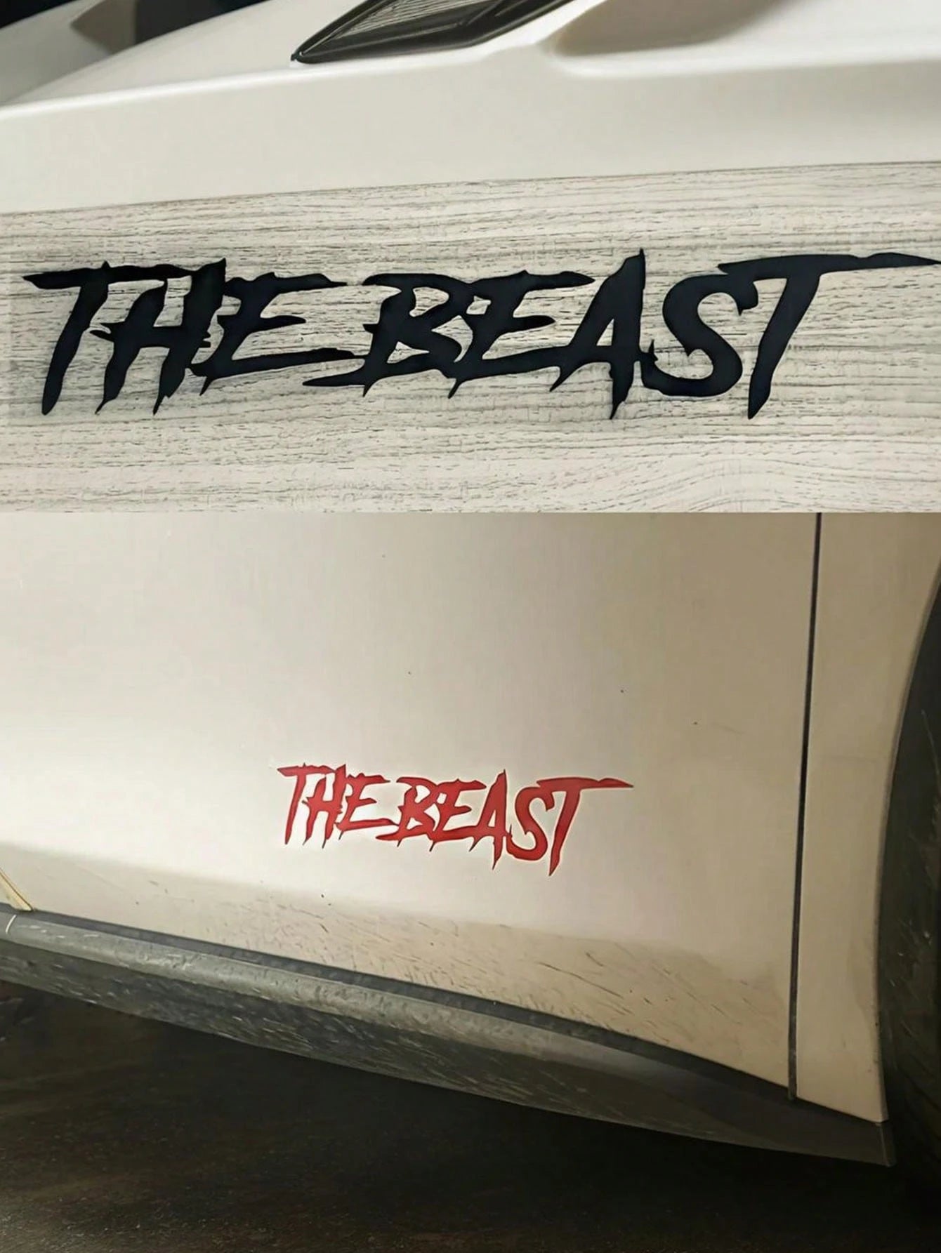 2pcs Custom Text Name Car Exterior Decals, Romantic Love Calligraphy Font Universal Stickers For Men And Women, Matching Style For BMW, Mercedes-Benz, Audi And Other Car Models, Available In White, Bl