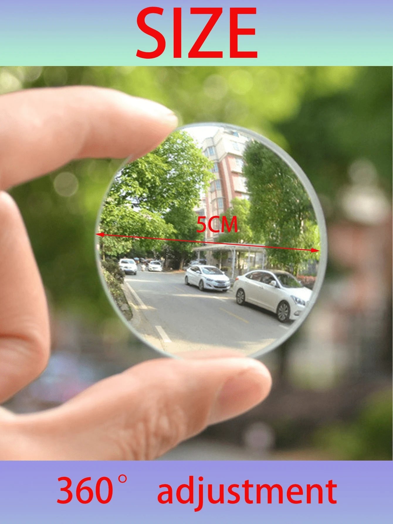 2pcs Heart-Shaped Blind Spot Mirrors, Frameless Heart-Shaped 360° Wide Angle Convex Fan-Shaped Blind Spot Rear View Mirrors, 360° Adjustable High-Definition Glass Fan-Shaped Curved Blind Spot Mirrors