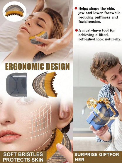 2pcs Lymphatic Drainage Massage Brush For Face And Body, Ergonomic Design To Contour Face And Jawline, Reduce Swelling And Fatigue Travel Essentials