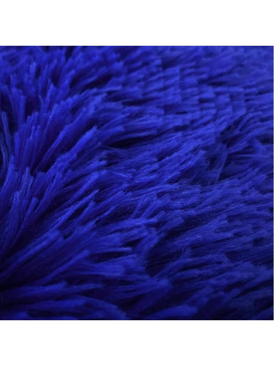 2pcs/Pack Fuzzy Plush Pillowcase, Fluffy Cushion Cover, Soft Faux Fur Pillow Sham For Sofa Bed Bedroom Decor