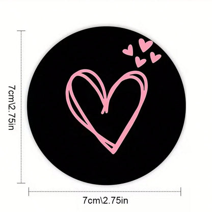2pcs Pink Heart Shaped Car Cup Holders, Absorbent And Anti-Splash, Easy To Remove And Clean, Suitable For Office, Home And Car. Ideal Gift For Valentine's Day And Birthday, Enhancing Car Decor, Compac