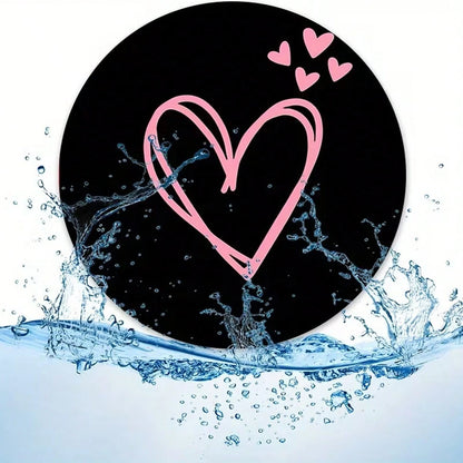 2pcs Pink Heart Shaped Car Cup Holders, Absorbent And Anti-Splash, Easy To Remove And Clean, Suitable For Office, Home And Car. Ideal Gift For Valentine's Day And Birthday, Enhancing Car Decor, Compac