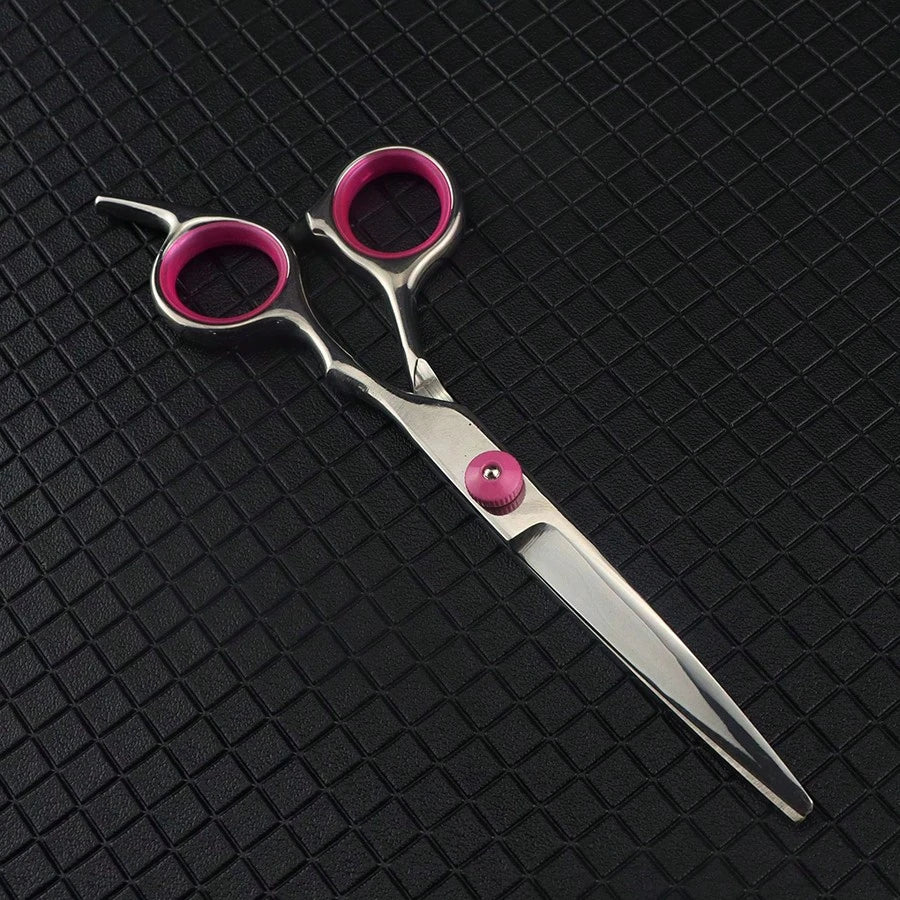 2pcs Professional Hair Cutting Scissors Set, Stainless Steel Home Hairdressing Scissors, Pink, Hairstyling Tools, Salon Beauty Travel Essentials