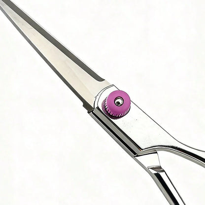 2pcs Professional Hair Cutting Scissors Set, Stainless Steel Home Hairdressing Scissors, Pink, Hairstyling Tools, Salon Beauty Travel Essentials