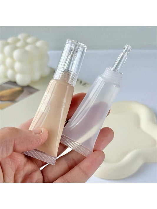 2pcs/Set 10ML Refillable Squeeze Bottles, Hand Wash, Unscented- Suitable For Shampoo, Foundation, Moisturizer