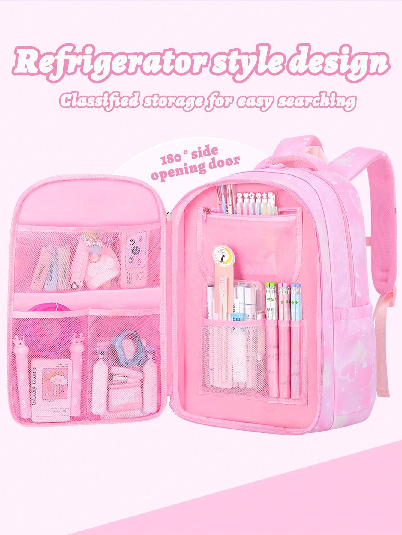 2pcs/Set Girls Backpack With Handbag, School Backpack For Girls, 15.6 Inch Laptop Backpack, Butterfly Bookbag Travel Bag, Back To School Essential, Suitable For Teenage Girls, Students, Middle And Hig