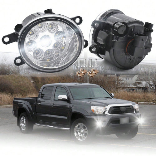 2x Black LED Fog Lights Driving Lamp Fit For Tacoma 2012 2013 2014 2015 DOT Bumper Lamp