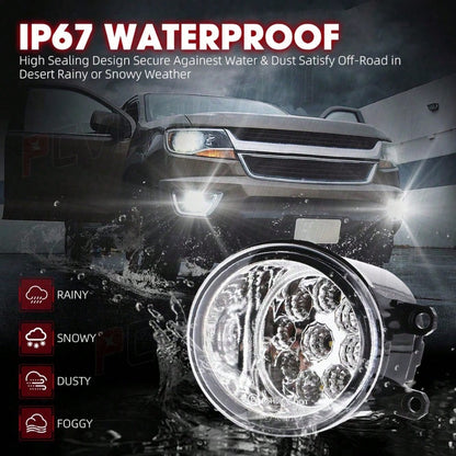 2x Black LED Fog Lights Driving Lamp Fit For Tacoma 2012 2013 2014 2015 DOT Bumper Lamp
