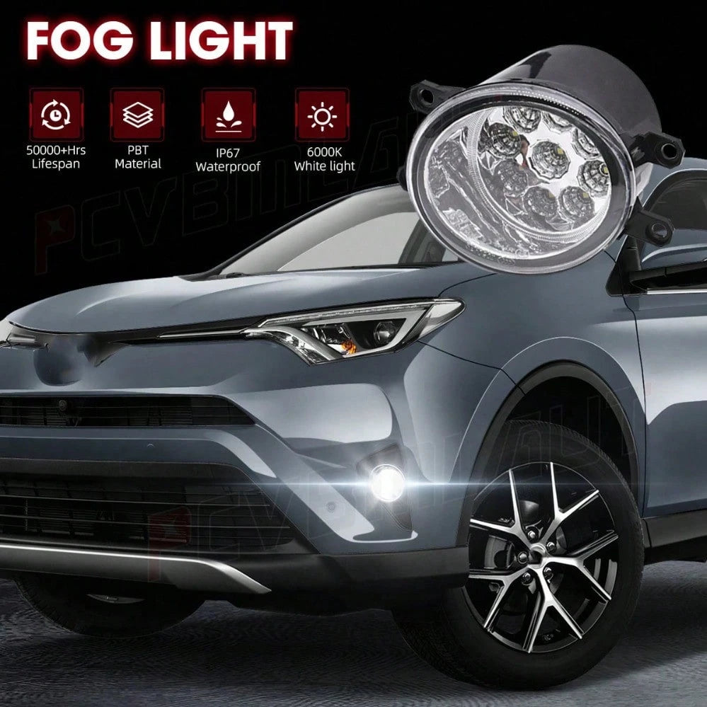 2x Black LED Fog Lights Driving Lamp Fit For Tacoma 2012 2013 2014 2015 DOT Bumper Lamp