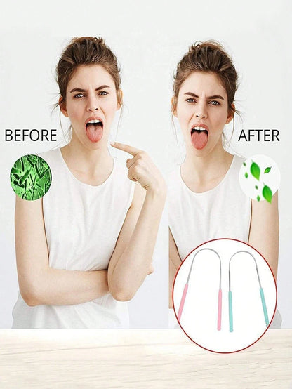 3/1pc,Adult U‑Shaped Tongue Scraper, 1 Stainless Steel Tongue Scraper For Daily Tongue Cleaning, Male And Female Hygiene Products, Oral Care Tools, Living Room, Family, Bedroom, Bathroom, House Suppli