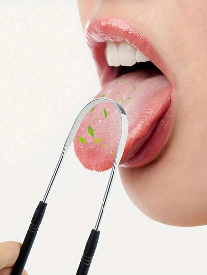 3/1pc,Adult U‑Shaped Tongue Scraper, 1 Stainless Steel Tongue Scraper For Daily Tongue Cleaning, Male And Female Hygiene Products, Oral Care Tools, Living Room, Family, Bedroom, Bathroom, House Suppli