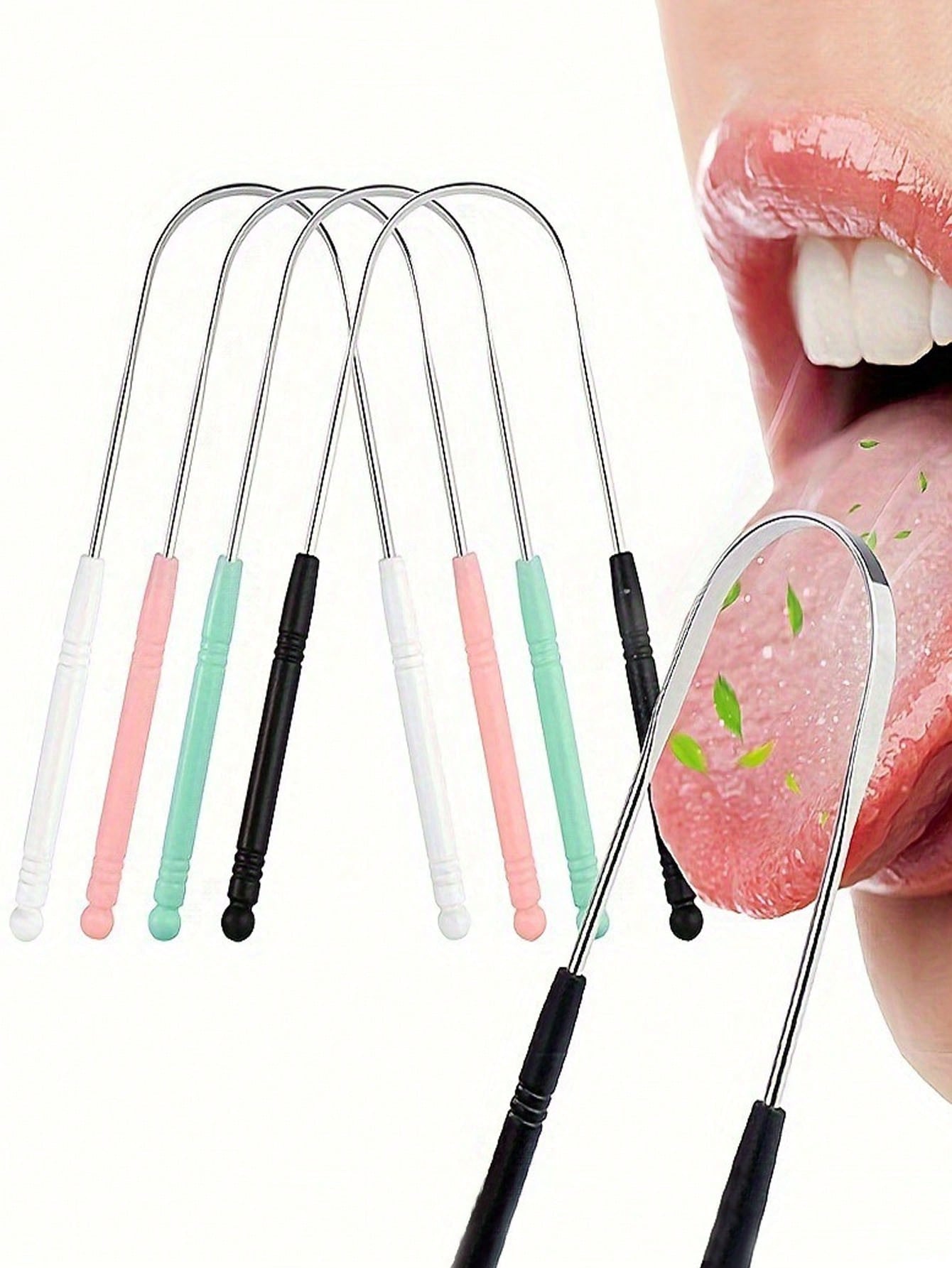 3/1pc,Adult U‑Shaped Tongue Scraper, 1 Stainless Steel Tongue Scraper For Daily Tongue Cleaning, Male And Female Hygiene Products, Oral Care Tools, Living Room, Family, Bedroom, Bathroom, House Suppli