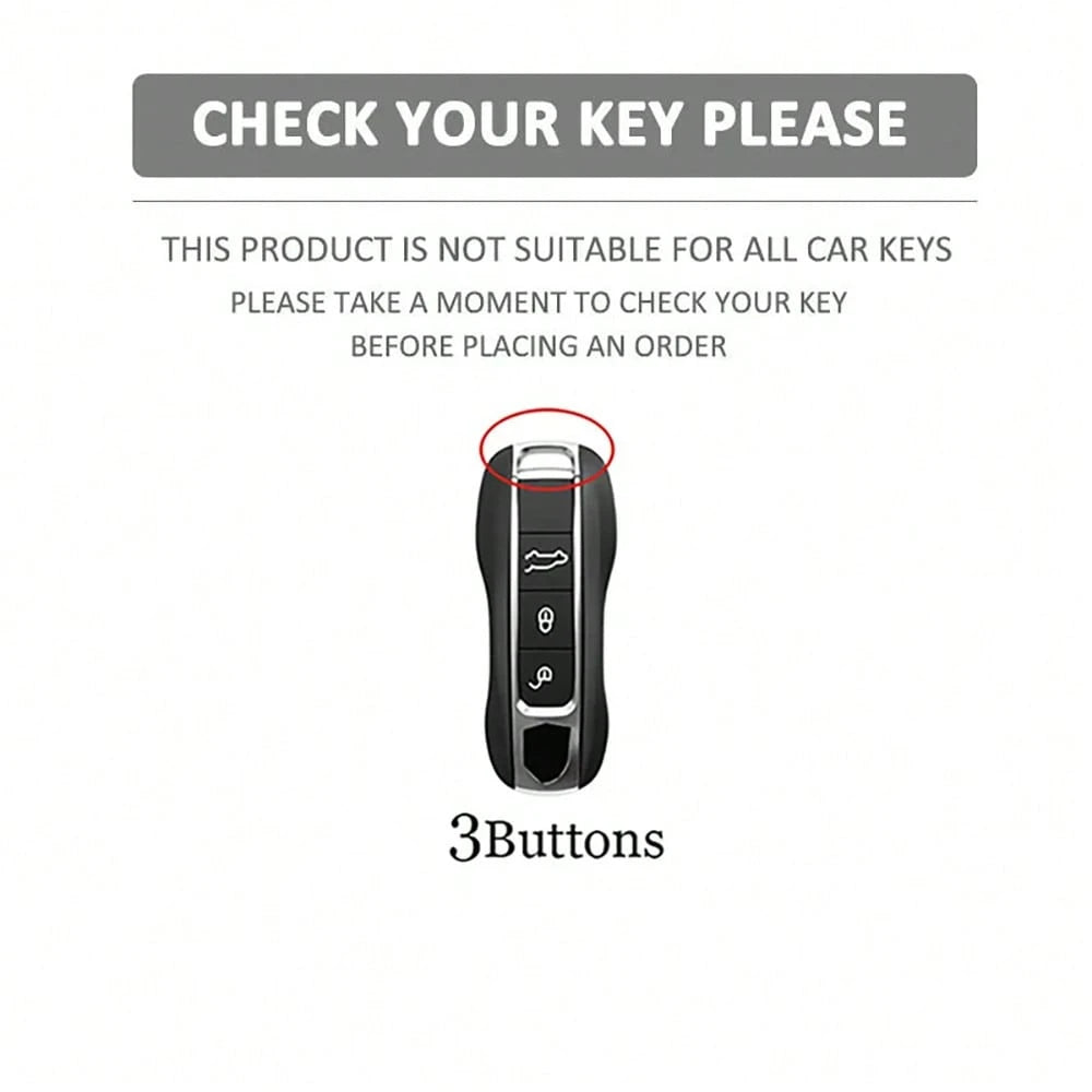 3 ButtonsTPU Car Key Case Cover Shell For Panamera Carrera Macan Cayman Cayenne 911 970 981 991 Keychain Fob Accessories