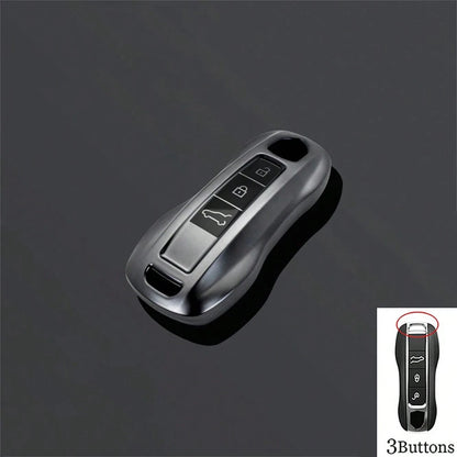 3 ButtonsTPU Car Key Case Cover Shell For Panamera Carrera Macan Cayman Cayenne 911 970 981 991 Keychain Fob Accessories