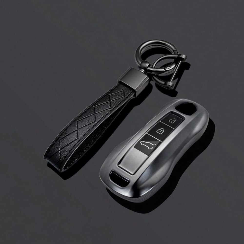3 ButtonsTPU Car Key Case Cover Shell For Panamera Carrera Macan Cayman Cayenne 911 970 981 991 Keychain Fob Accessories