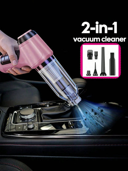 3-In-1 Car Vacuum Cleaner, High Suction Portable Cordless Vacuum Cleaner For Wet & Dry Use, 2400mAh