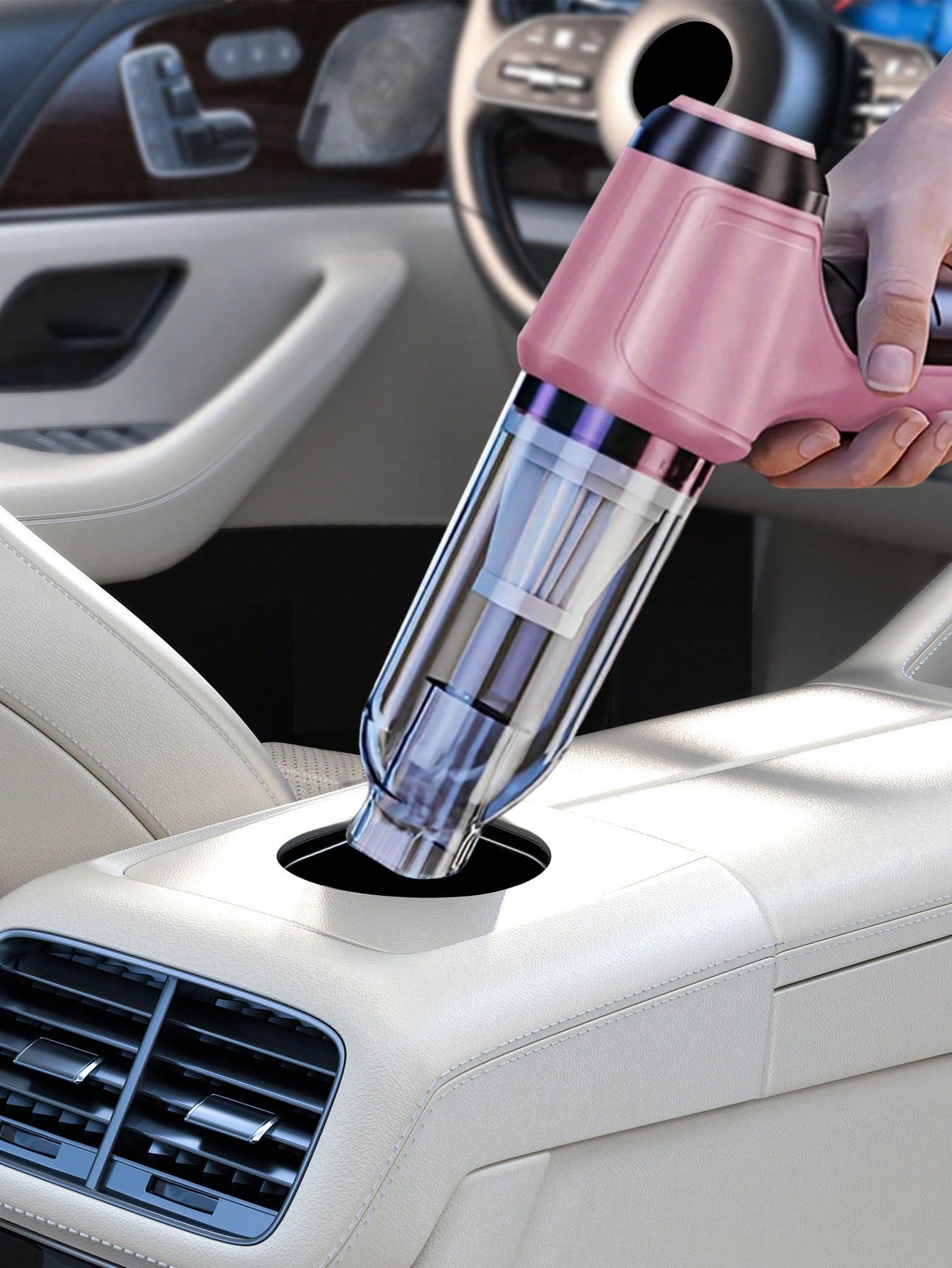 3-In-1 Car Vacuum Cleaner, High Suction Portable Cordless Vacuum Cleaner For Wet & Dry Use, 2400mAh