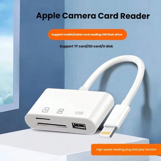 3-In-1 SD/TF/USB Card Reader For IPhone/ Series, Camera Tracking Reader Compatible With IPhone 14 Pro Max/14 Pro/14/13/12/11/XS/XR/8/7/6 Series