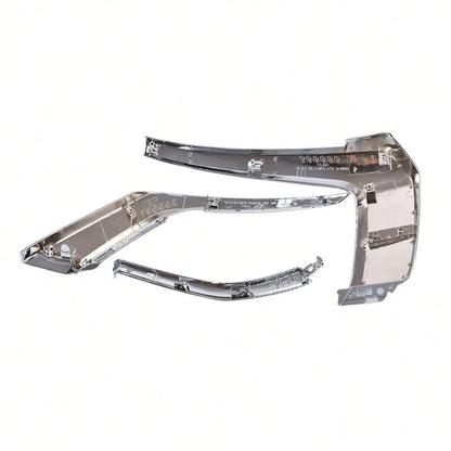 3-Pack Front Bumper Chrome Molding Trims Left LH Driver Side Replacement For Mitsubishi Outlander 2016-2019