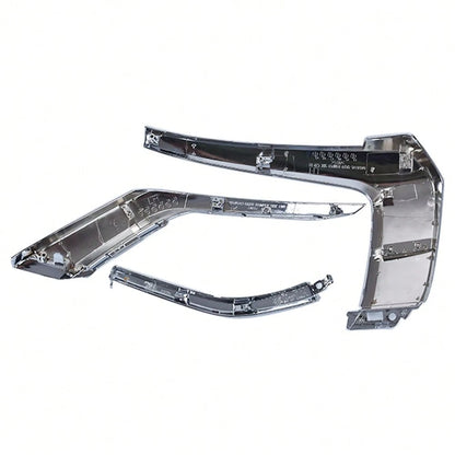 3-Pack Front Bumper Chrome Molding Trims Left LH Driver Side Replacement For Mitsubishi Outlander 2016-2019
