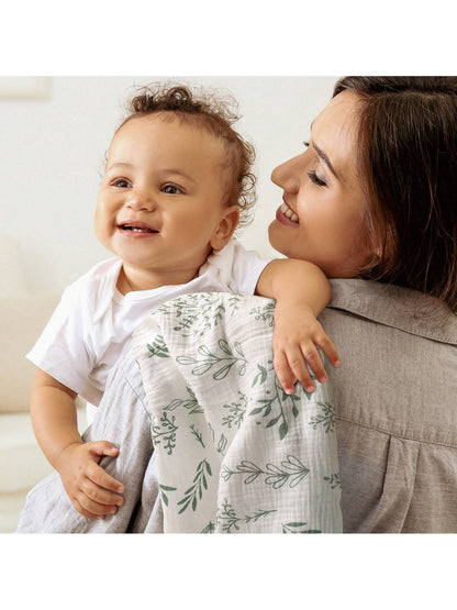 3-Pack Soft Muslin Swaddle Blankets For Newborns, Large 38x40in Breathable Baby Receiving Blanket & Swaddle Wrap