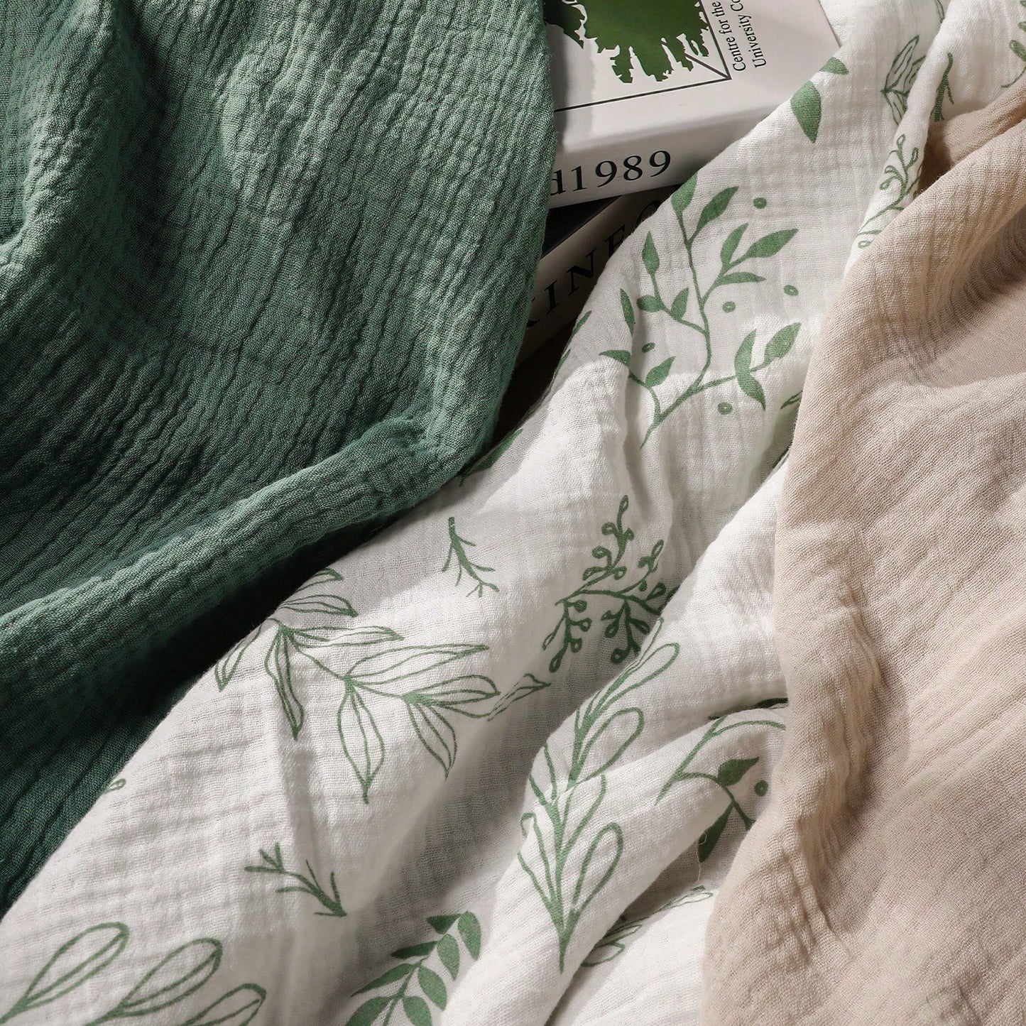 3-Pack Soft Muslin Swaddle Blankets For Newborns, Large 38x40in Breathable Baby Receiving Blanket & Swaddle Wrap