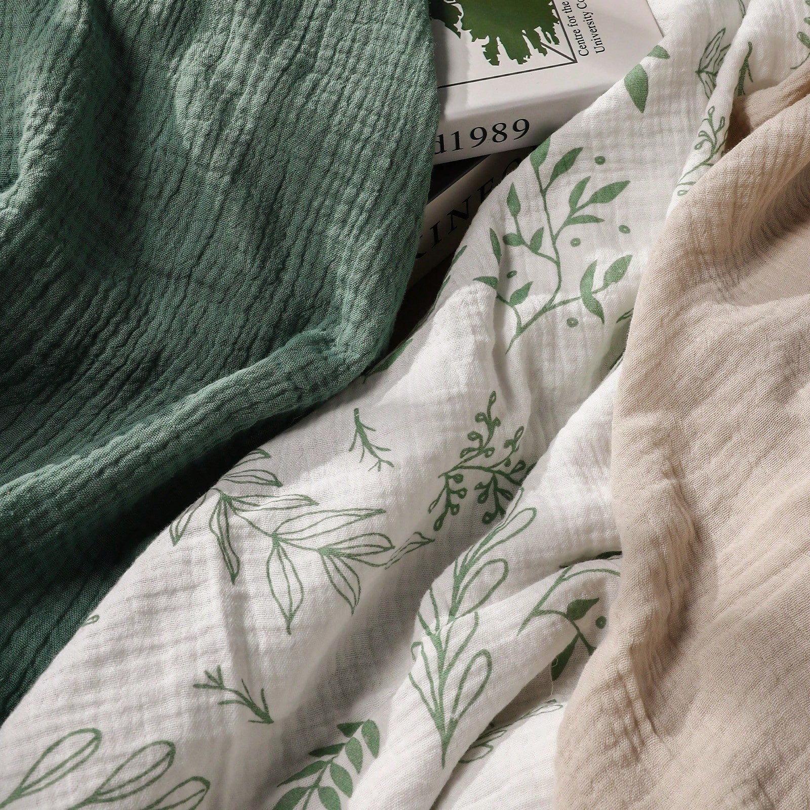 3-Pack Soft Muslin Swaddle Blankets For Newborns, Large 38x40in Breathable Baby Receiving Blanket & Swaddle Wrap