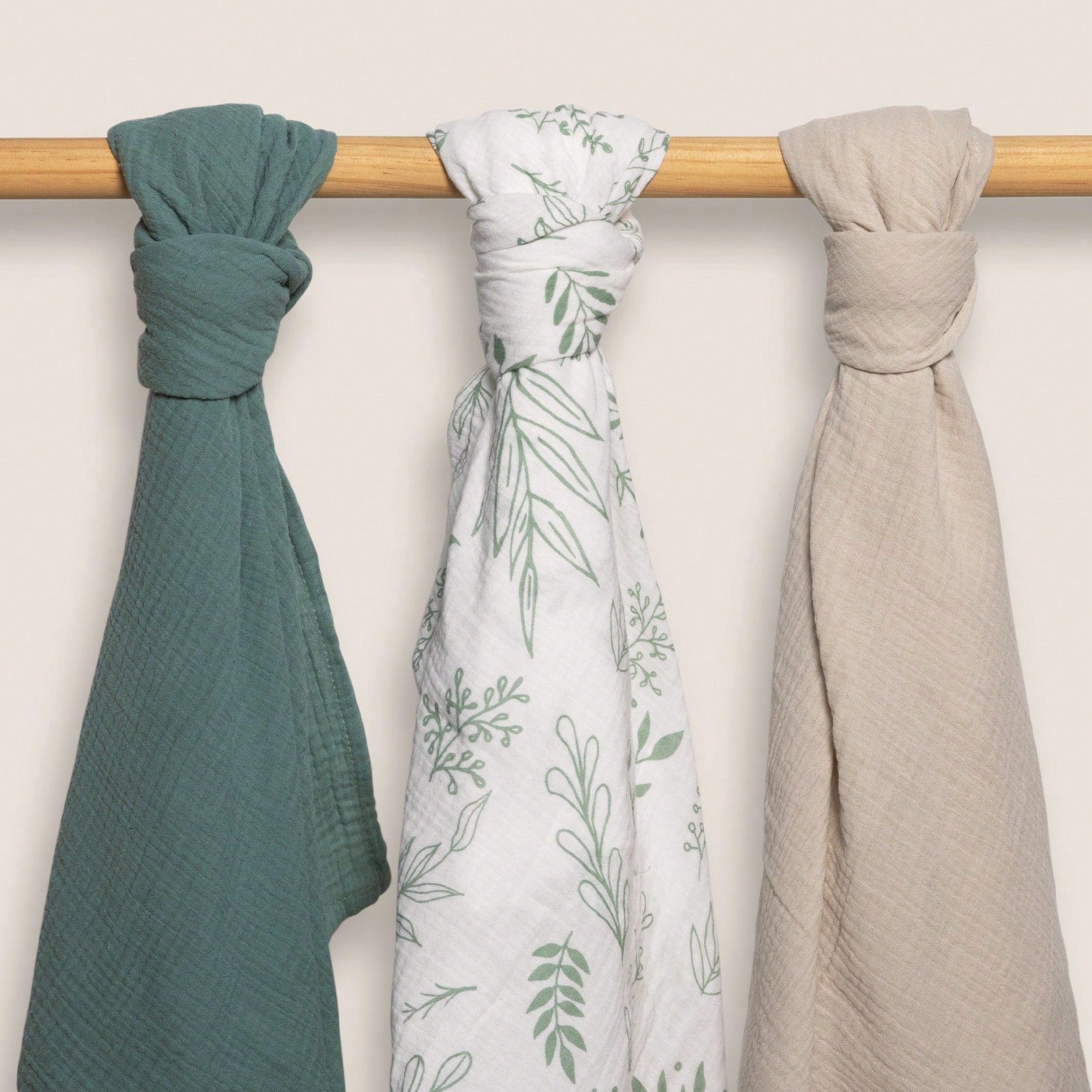 3-Pack Soft Muslin Swaddle Blankets For Newborns, Large 38x40in Breathable Baby Receiving Blanket & Swaddle Wrap