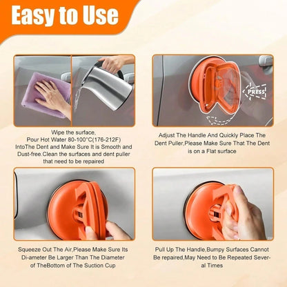 3 PCS Heavy Duty Suction Cup Dent Puller Kit, Powerful Car Dent Remover Tool With 1 Large & 2 Small Suction Cups, Multi-Purpose Lifter For Car Repair, Glass, Tiles, Screen Moving