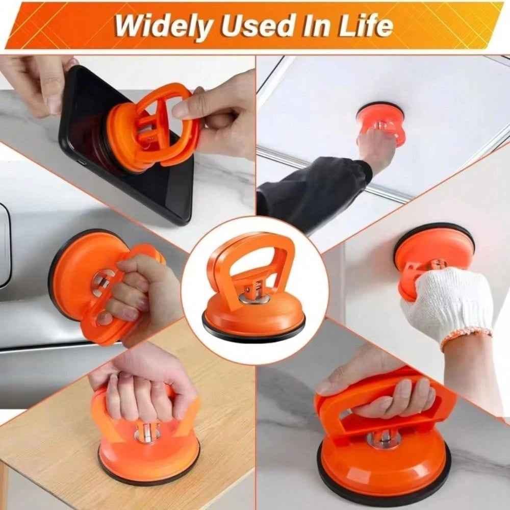 3 PCS Heavy Duty Suction Cup Dent Puller Kit, Powerful Car Dent Remover Tool With 1 Large & 2 Small Suction Cups, Multi-Purpose Lifter For Car Repair, Glass, Tiles, Screen Moving