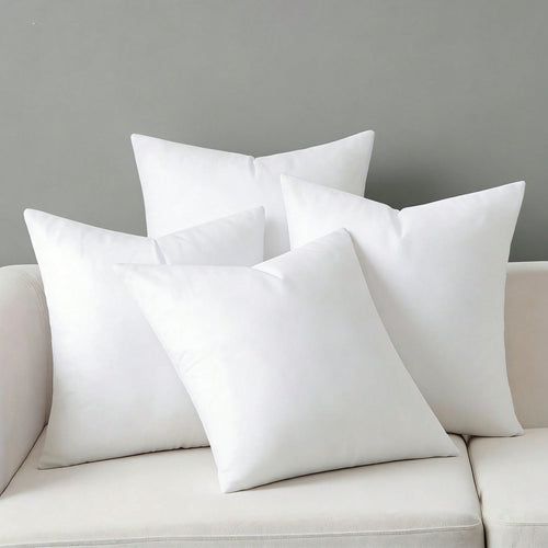 3-Piece White Pillow Inserts, Soft And Comfortable, Living Room Sofa Cushions, Bed Pillow Stuffing, Machine Washable And Hypoallergenic, For Living Room Cushions, Bedding, And Room Decor.