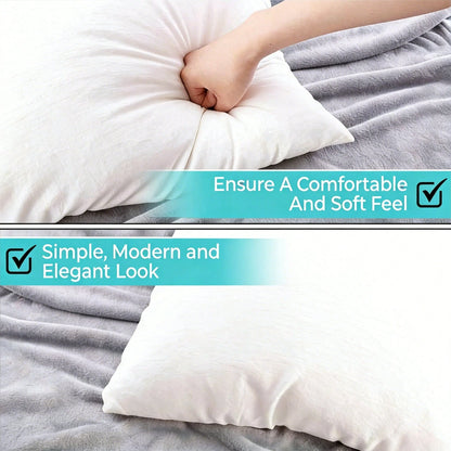 3-Piece White Pillow Inserts, Soft And Comfortable, Living Room Sofa Cushions, Bed Pillow Stuffing, Machine Washable And Hypoallergenic, For Living Room Cushions, Bedding, And Room Decor.