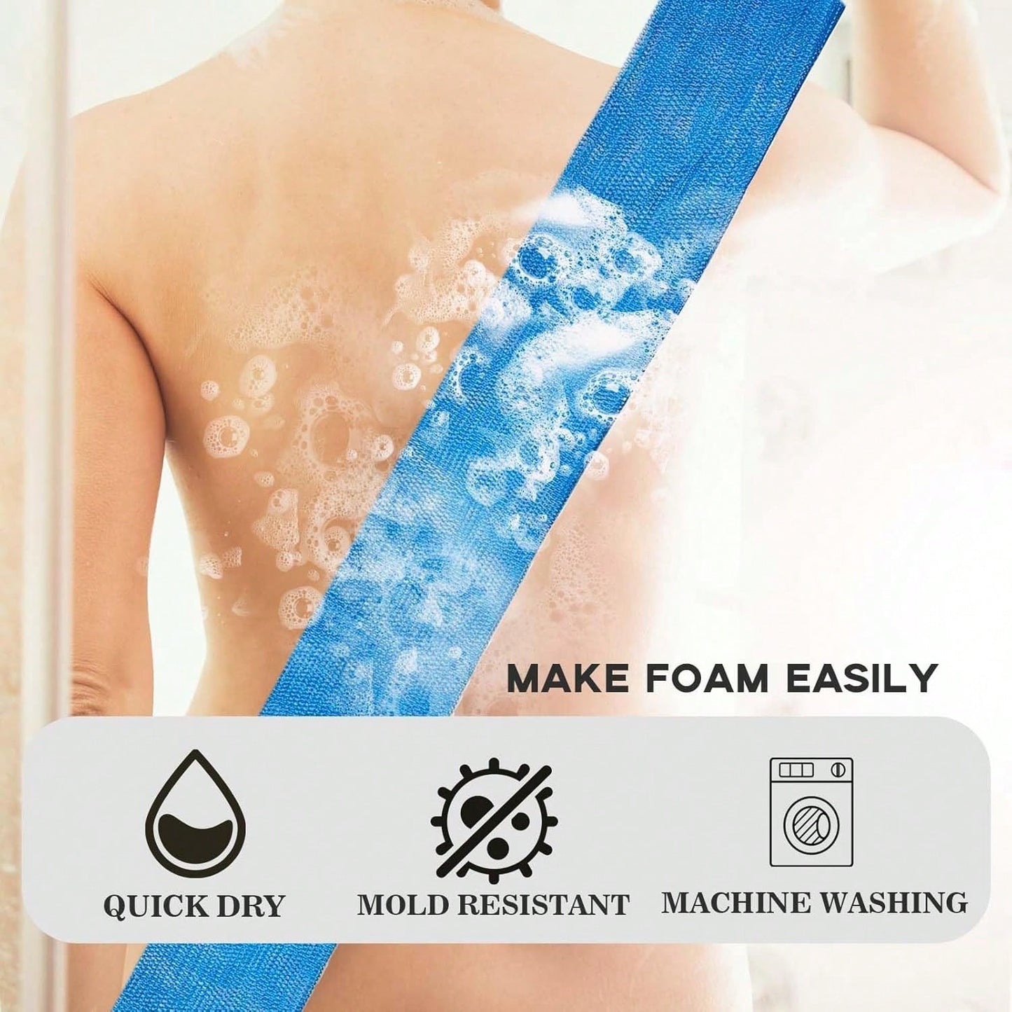 3 Pieces African Net Sponge Authentic, Exfoliating Scrubber Long Net Bath Sponge For All Skin Types, Body Scrubber For Women And Men Daily Use Body Care, Gentle Exfoliation