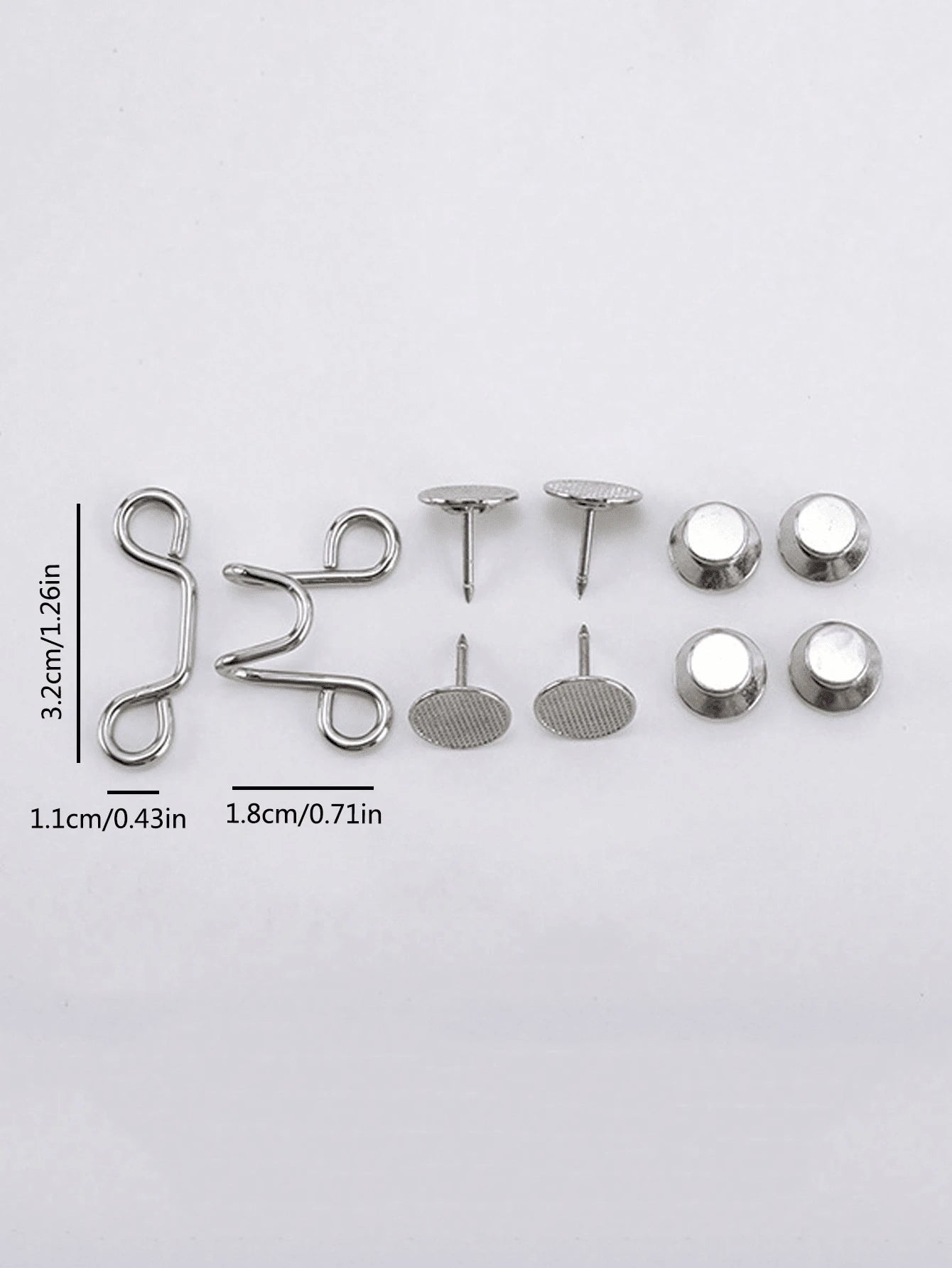 3 Set Pants Waist Tightener, Adjustable Waist Buckle Set, Extra Button For Jeans To Make Tighter, Button Adjuster For Pants, Jeans, Skirts, Sleeves (Silver)