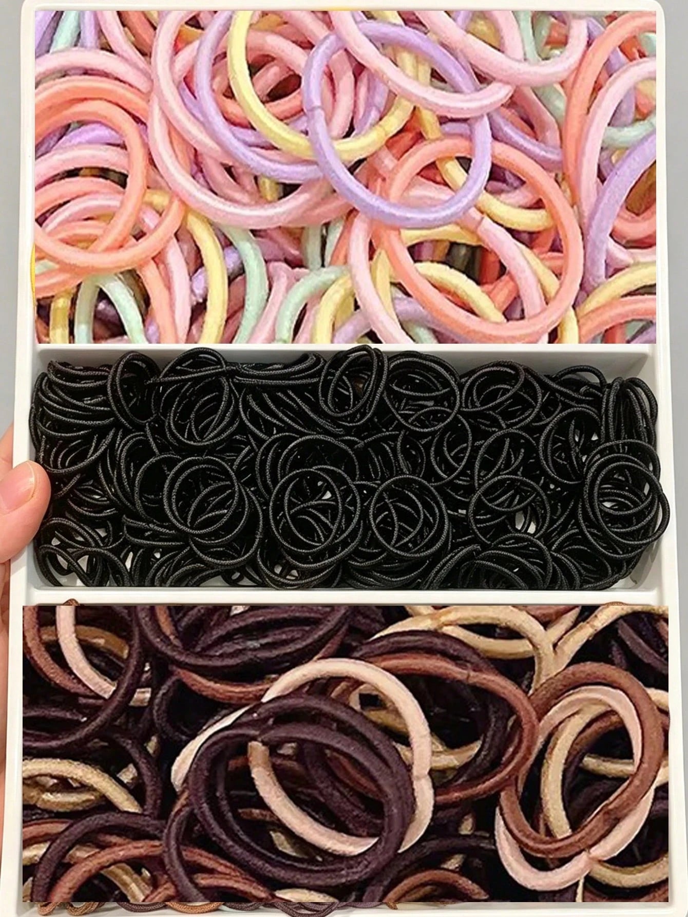 300pcs/Pack Baby & Kids Hair Ties, Elastic Hair Bands, Soft Rubber Hair Scrunchies For Girls Hair Accessories